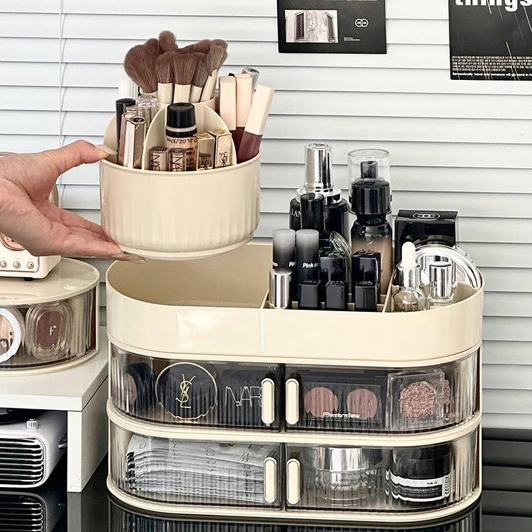 Schmink Organizer Make Up Kosmetik Organizer mit Schubladen Kosmetik Aufbewahrung für Skincare Beaut