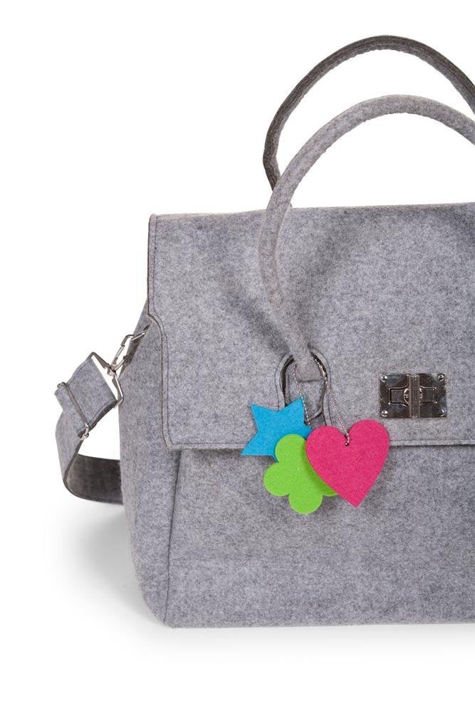 CHILDHOME Filz Wickeltasche Grau mit Wickelmatte CCFNB