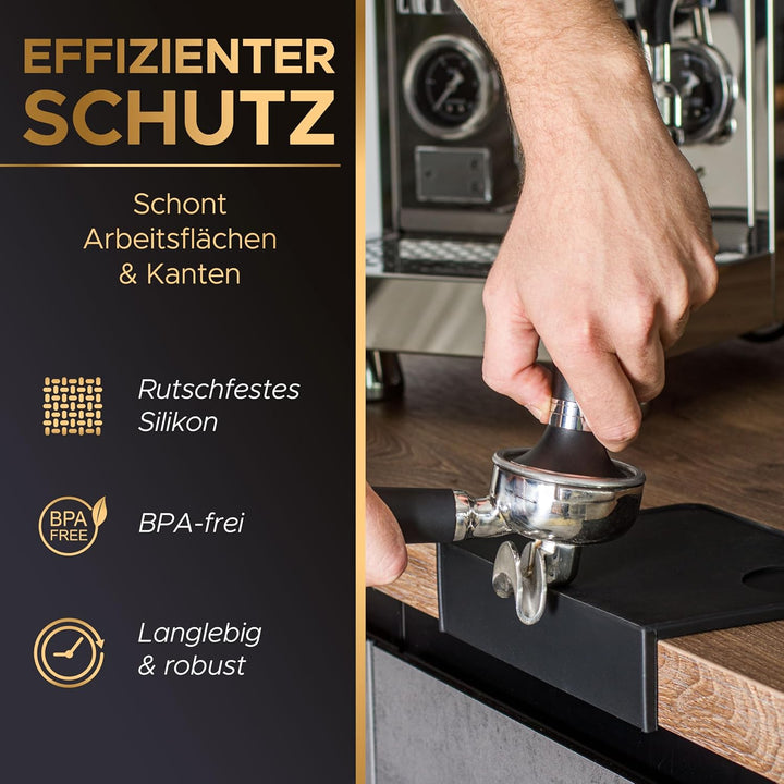 Barista Legends® Abklopfbehälter für Siebträger mattschwarz - Knock Box für Kaffeesatz mit spezielle