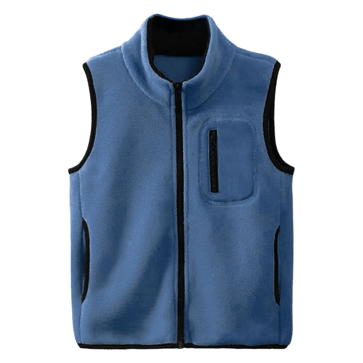 Kleinkind Kinder Fleeceweste Stehkragen Ärmellose Jacke Polar Fleece Reissverschluss Weste Solide El