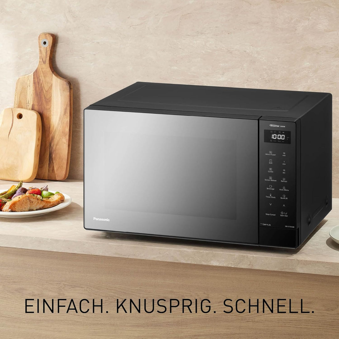 Panasonic NN-GT65QBEPG 31L Kombi-Mikrowelle mit Grillfunktion, 23 Automatische Programme,1000 W, Kom