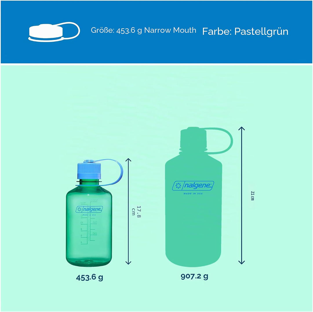 Nalgene Unisex – Erwachsene EH Sustain Trinkflasche 473 ml Pastellgrün, 473 ml Pastellgrün