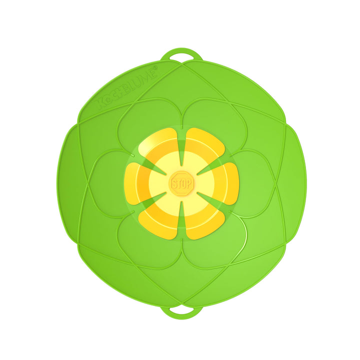 Kochblume das Original, Silikon Überkochschutz für Töpfe und Pfannen, Mikrowellen-Deckel, Spritzschu