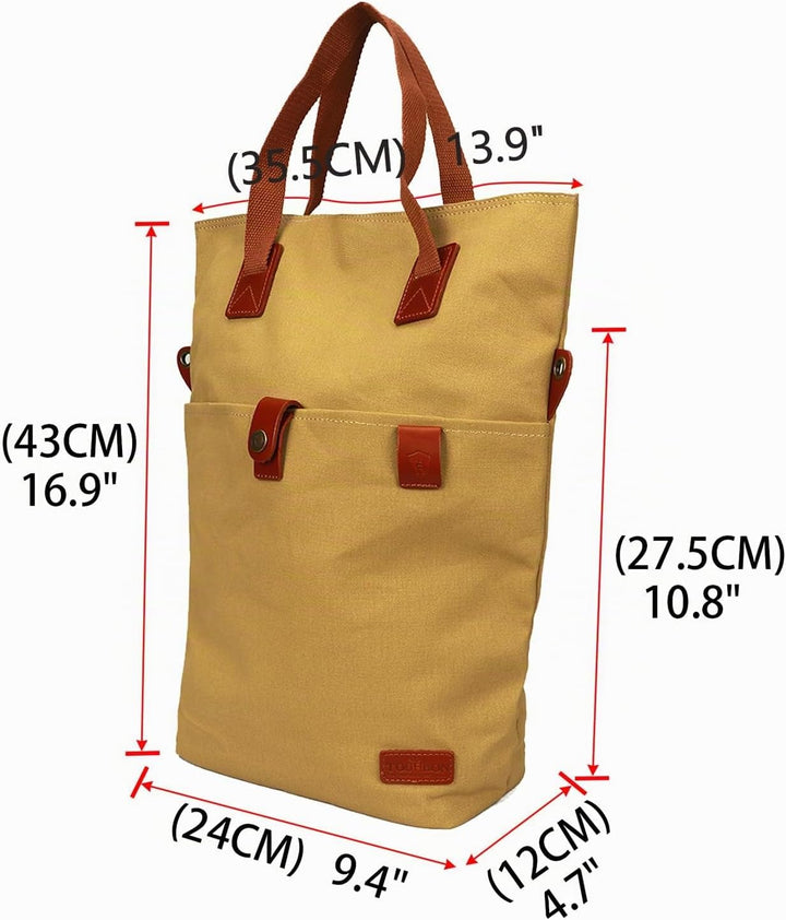 TOURBON Fahrradtasche für Damen, Segeltuch, Schultertasche, Packtasche zum Anclippen mit Schnellvers