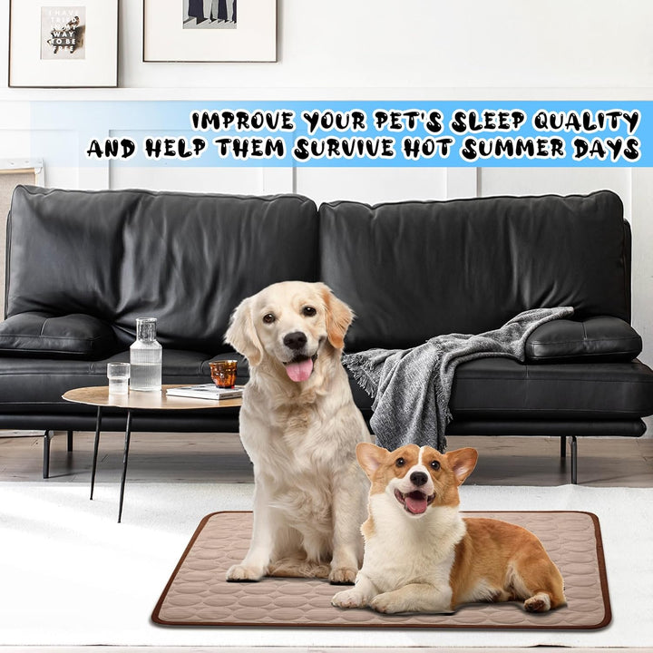 Kühlmatte Hunde, 70×55 cm Pet Cooling Mat, Kühldecke für Tiere, Abwischbar, Robust, Kühlmatte für Hu