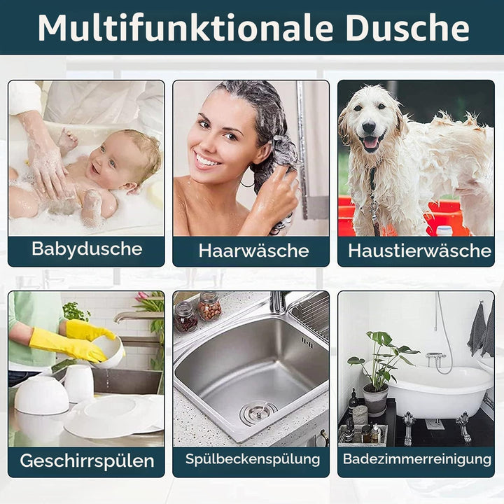 Waschbecken Wasserhahn Sprühset, Haarwäsche Handbrause Wasserhahn Spülset, Spülen-Sprayer-Schlauchau