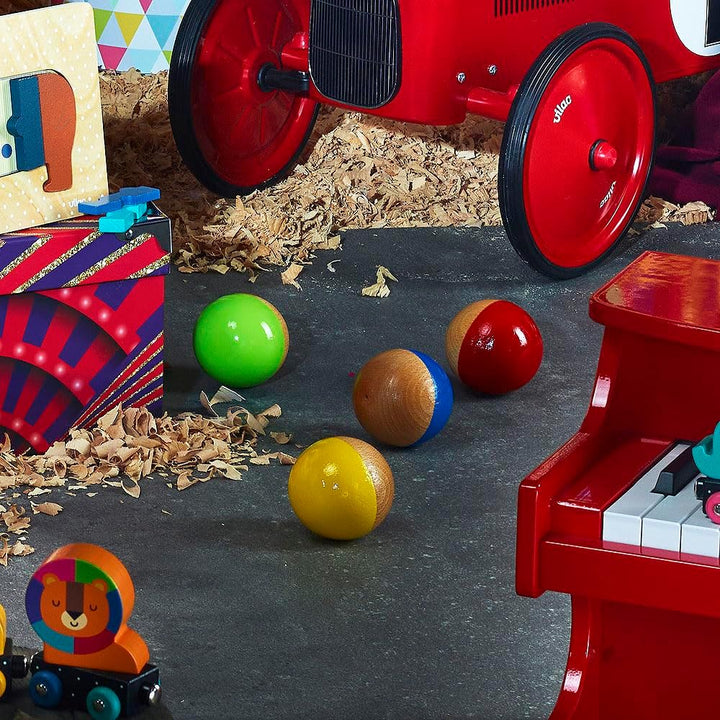 Vilac - Moit-Moit Boccia, Outdoor-Spiel – Geschicklichkeitsspiel und Präzisionsspiel aus Holz – Gese