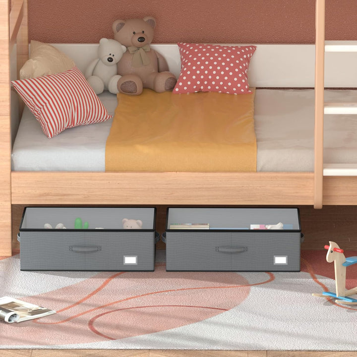 EE-RoomWorld Unterbettkommode mit Rollen, keine Montage erforderlich, 25,4 cm Höhe, Unterbett-Aufbew