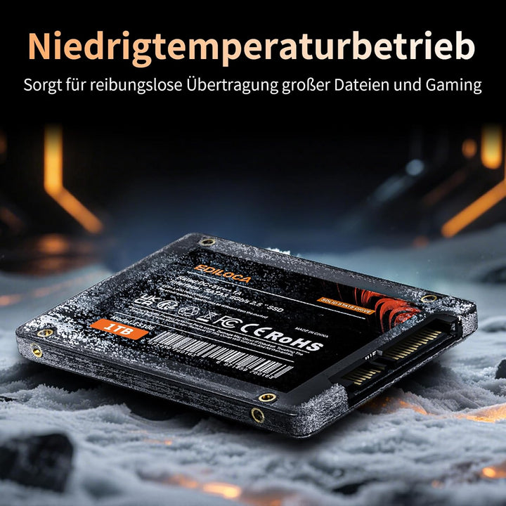 Ediloca SSD 1TB, SSD Festplatte Intern, 2.5" SATA III, bis zu 550MB/s, 3D NAND TLC, Kompatibel mit L