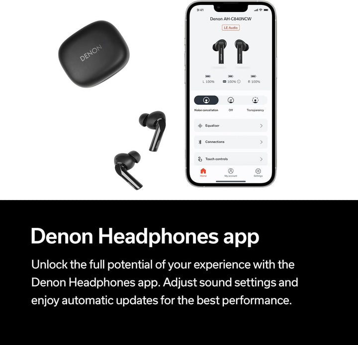 Denon AH-C840NCW True Wireless Bluetooth In-Ear-Kopfhörer mit aktiver Geräuschunterdrückung, wasserr