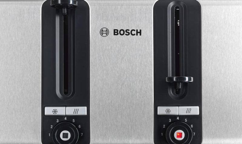 Bosch 4-Schlitz Toaster TAT7S45, mit Abschaltautomatik, mit Auftaufunktion, ideal für 4 Scheiben Toa