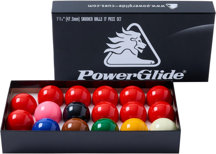 PowerGlide Snooker-Set mit 17 Kugeln, 37,5 mm, 44,5 mm, 47,5 mm 1" 1/2 (37.5 mm), 1" 1/2 (37.5 mm)