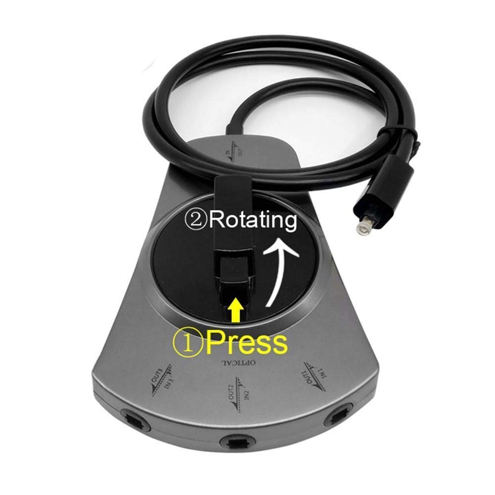 EMK Optisches Kabel Splitter 1in zu 3out Optisches Audiokabel Splitter 3 Ports Digitales Toslink Kab