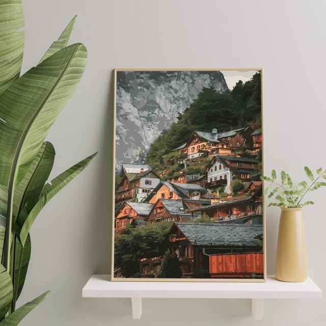 Oh Art! Malen Nach Zahlen Erwachsene Set Mit 3 Pinseln Und Acrylfarben Gemälde Acrylic Malerei DIY L