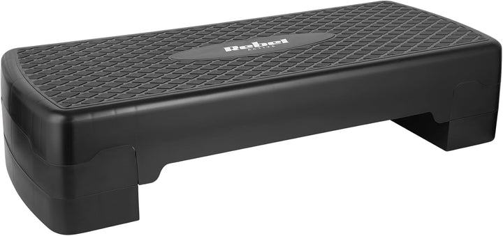 Rebel Electro Step für Aerobic Fitness 3 Stufen 68cm Stepper Podest Treppe Schwarz