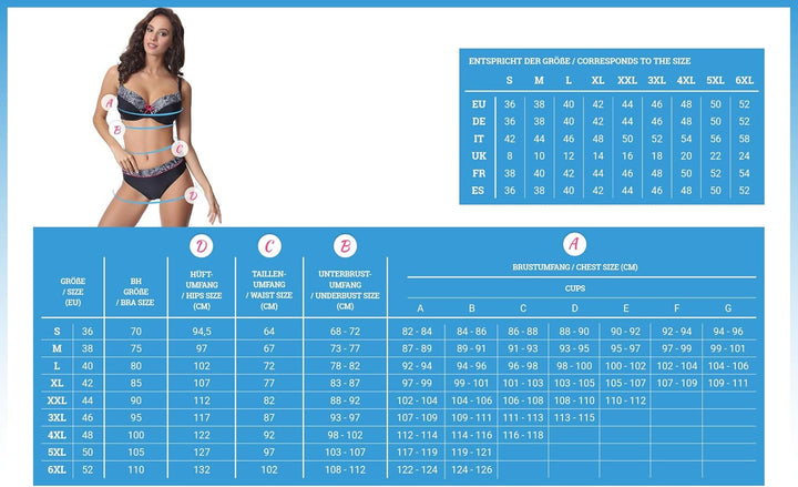 Merry Style Damen Bikini Set P61830 110C Schwarz, 110C Schwarz