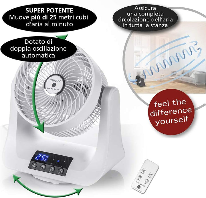 Macom Enjoy & Relax 993 Tornado Ventilator mit doppelter Oszillation