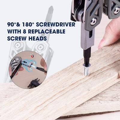 Multitool Zange Geschenke für Männer Frauen, BIBURY Titan Mehrzweck-Taschenmesser-Zangen-Kit, Edelst