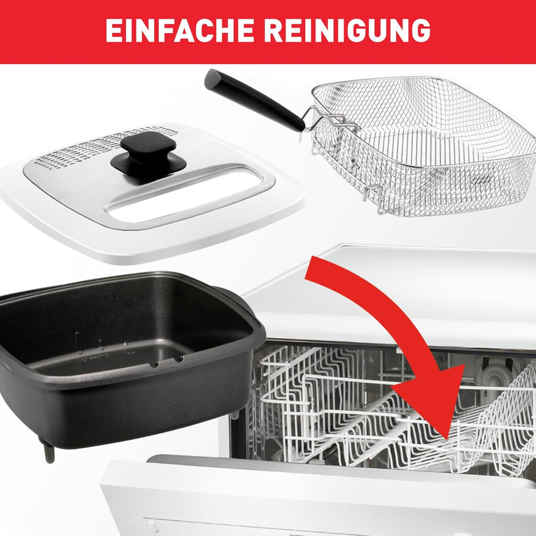 Tefal FR4950 Multi-Funktions-Fritteuse Versalio Deluxe 9-In-1 | Kapazität 1,3 Kg | Inkl. Pfannenwend