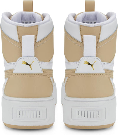 PUMA Damen Karmen Rebelle Mid Sneaker 40.5 EU Puma White Light Sand, 40.5 EU Puma White Light Sand