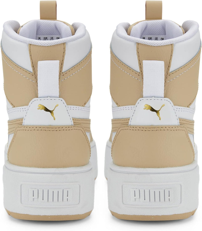 PUMA Damen Karmen Rebelle Mid Sneaker 40.5 EU Puma White Light Sand, 40.5 EU Puma White Light Sand