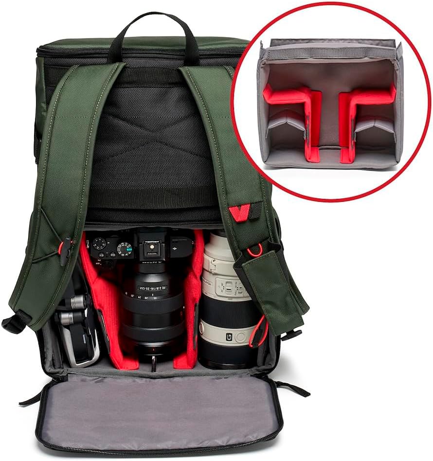 Manfrotto Street Slim Photography Backpack Pour Appareil Reflex et Hybride, Ouverture Avant et Arriè