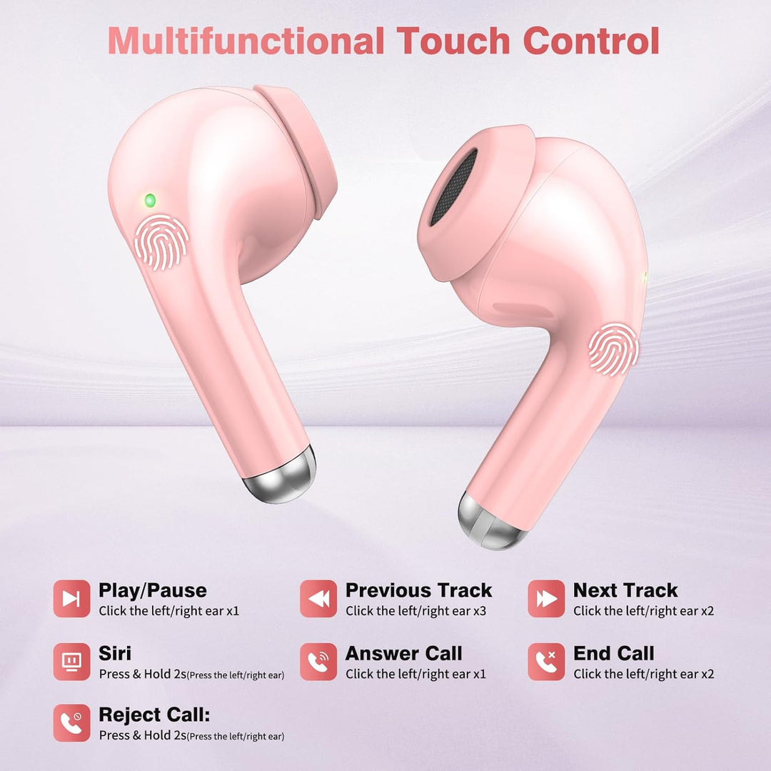 Kopfhörer Kabellos für iPhone 17 Pro Max 16 15 14 Pixel 9a 8a,In Ear Kopfhörer Bluetooth mit Mikrofo
