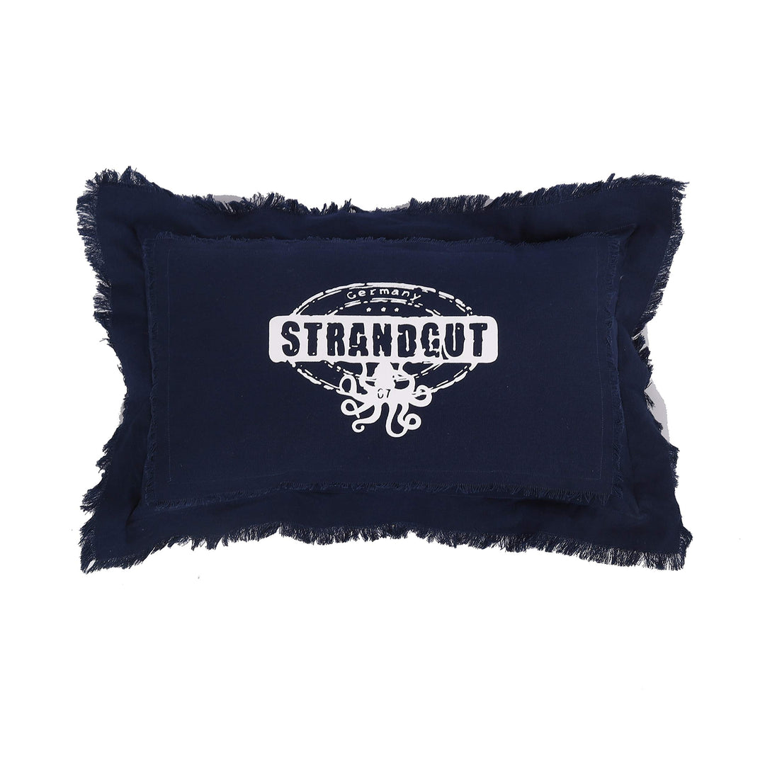 Strandgut07 Kissen mit Reissverschluss, 50 x 30 cm, Dunkelblau 50 x 30 cm Dunkelblau, 50 x 30 cm Dun