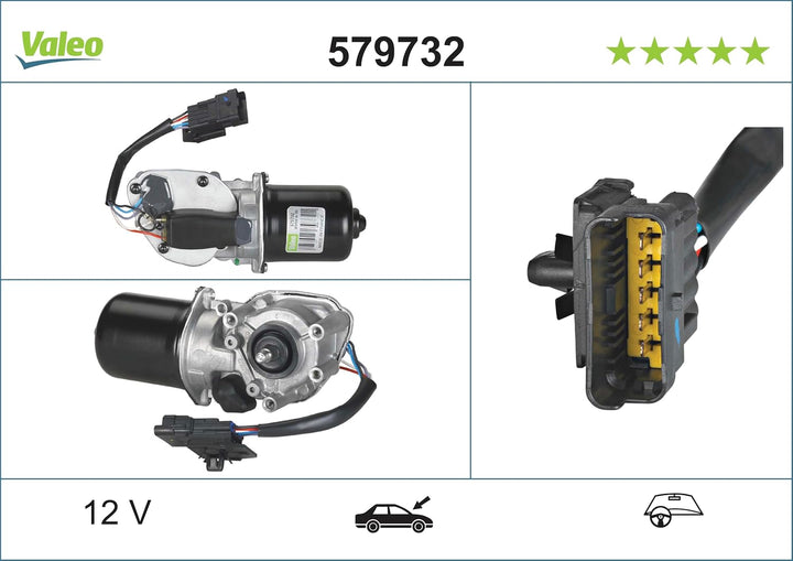 VALEO 579732 Wischermotor VALEO Wischermotor Vorn F철Linkslenker 579732 RENAULT NISSAN OPEL TRAFIC PR
