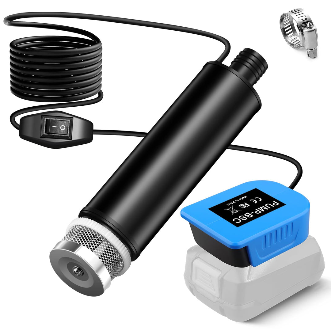 Tragbare Wasserpumpe Sumpfpumpe für Bosch 18V Home and Garden PBA Akku, 120W, 12V Regenfass Wassertr