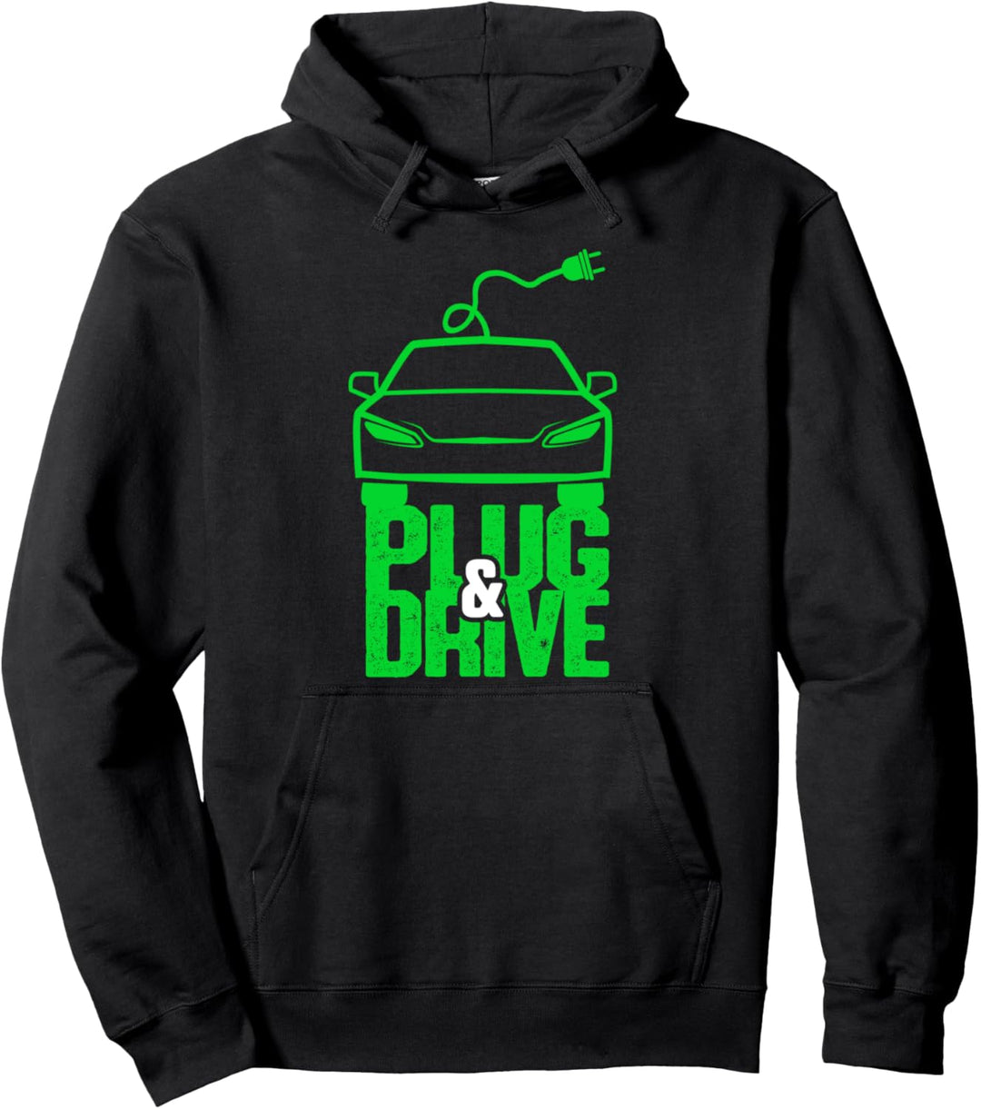 KFZ E-Auto Elektroauto Fahrzeug Auto Strom Fahren Geschenk Pullover Hoodie
