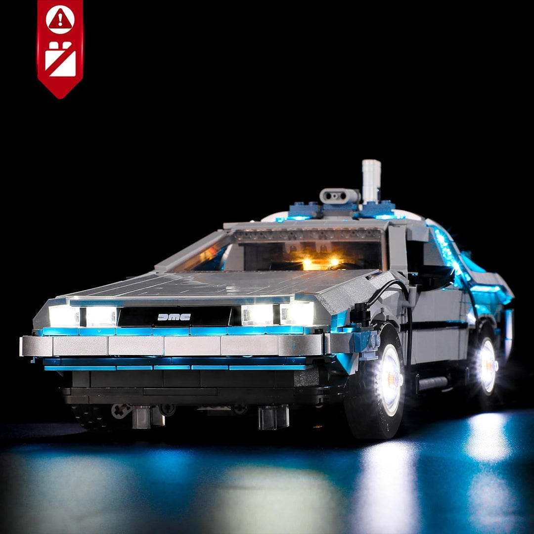 BRIKSMAX 10300 LED-Beleuchtungsset für Lego Die-Zeitmaschine - aus Zurück in die Zukunft Creator Bau