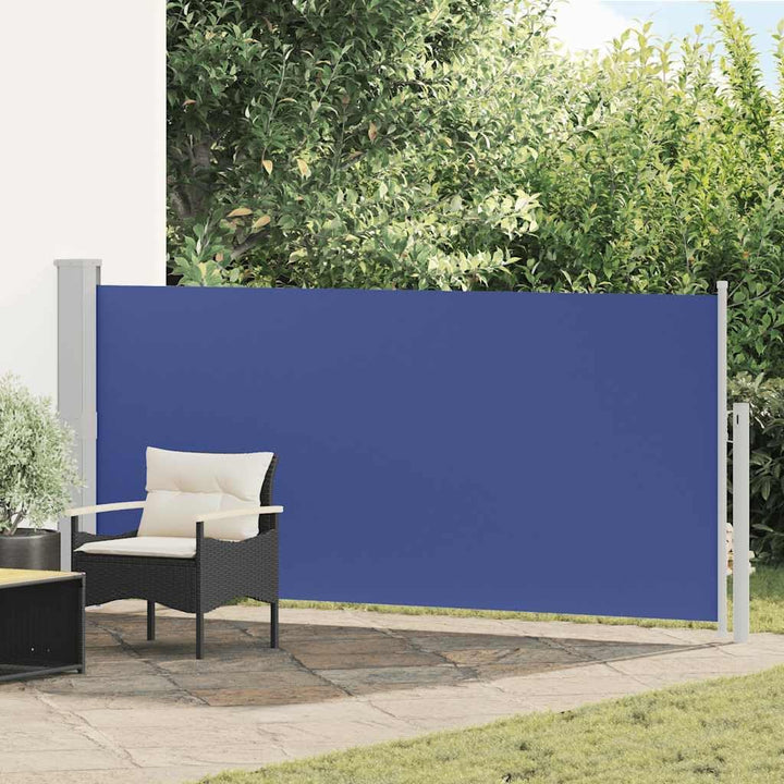 vidaXL Seitenmarkise 140x300cm Blau Sichtschutz Windschutz Sonnenschutz Balkon 140 x 300 cm Blau, 14