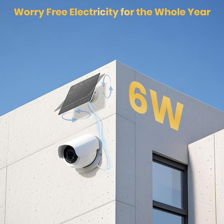 2Pcs Solarpanel für Akku Überwachungskamera Aussen，6W Kamerafür für Ring Kamera mit batteriebetriebe
