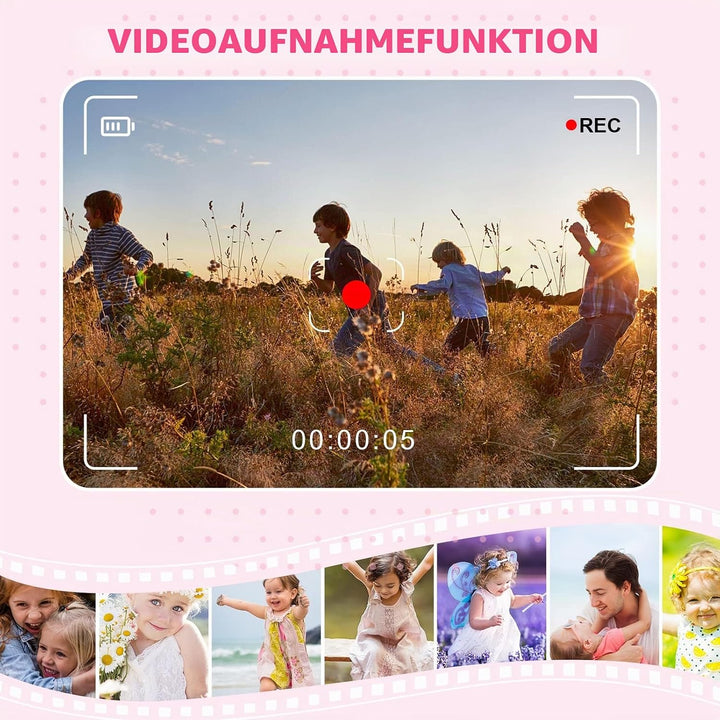 ASTGMI Kinderkamera 2,0 Zoll Kinder Digitalkamera, Minikamera Kinder wiederaufladbar Camcorder Gesch