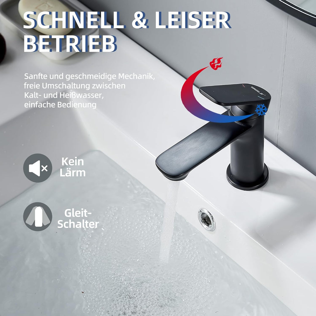 BELZ Wasserhahn Bad, Waschbecken Armaturen, Armatur Badezimmer, Mischbatterie Waschbecken, Wasserspa