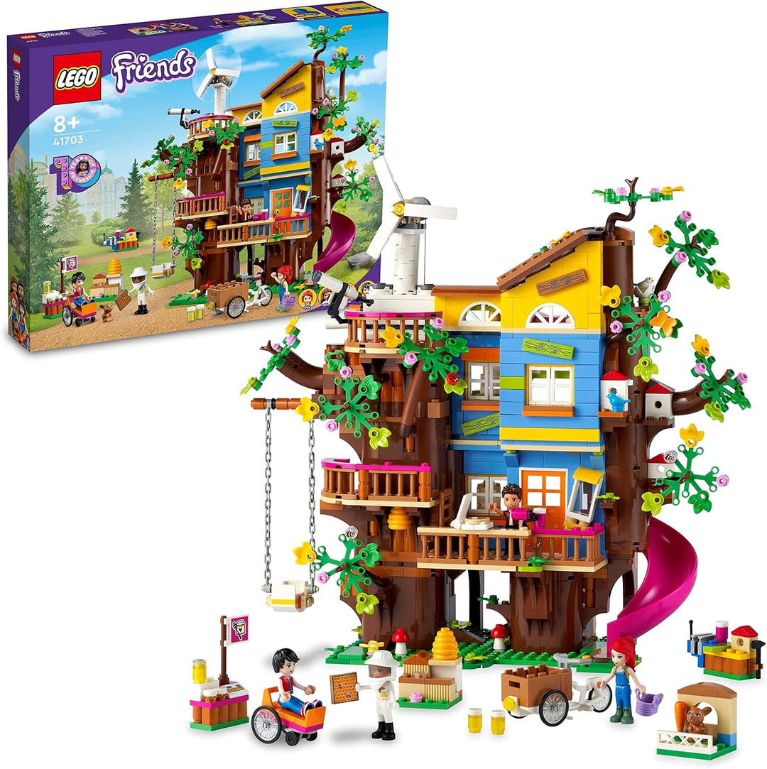 LEGO 41703 Friends Freundschaftsbaumhaus mit Minipuppen, Natur-Lernspielzeug für Mädchen und Jungen