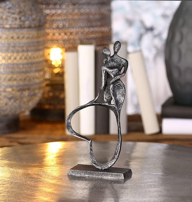 Casablanca - Skulptur, Figur, Dekofigur - Stand by me - antik Silber - 23 x 11 x 5 cm Höhe 23 cm Ant