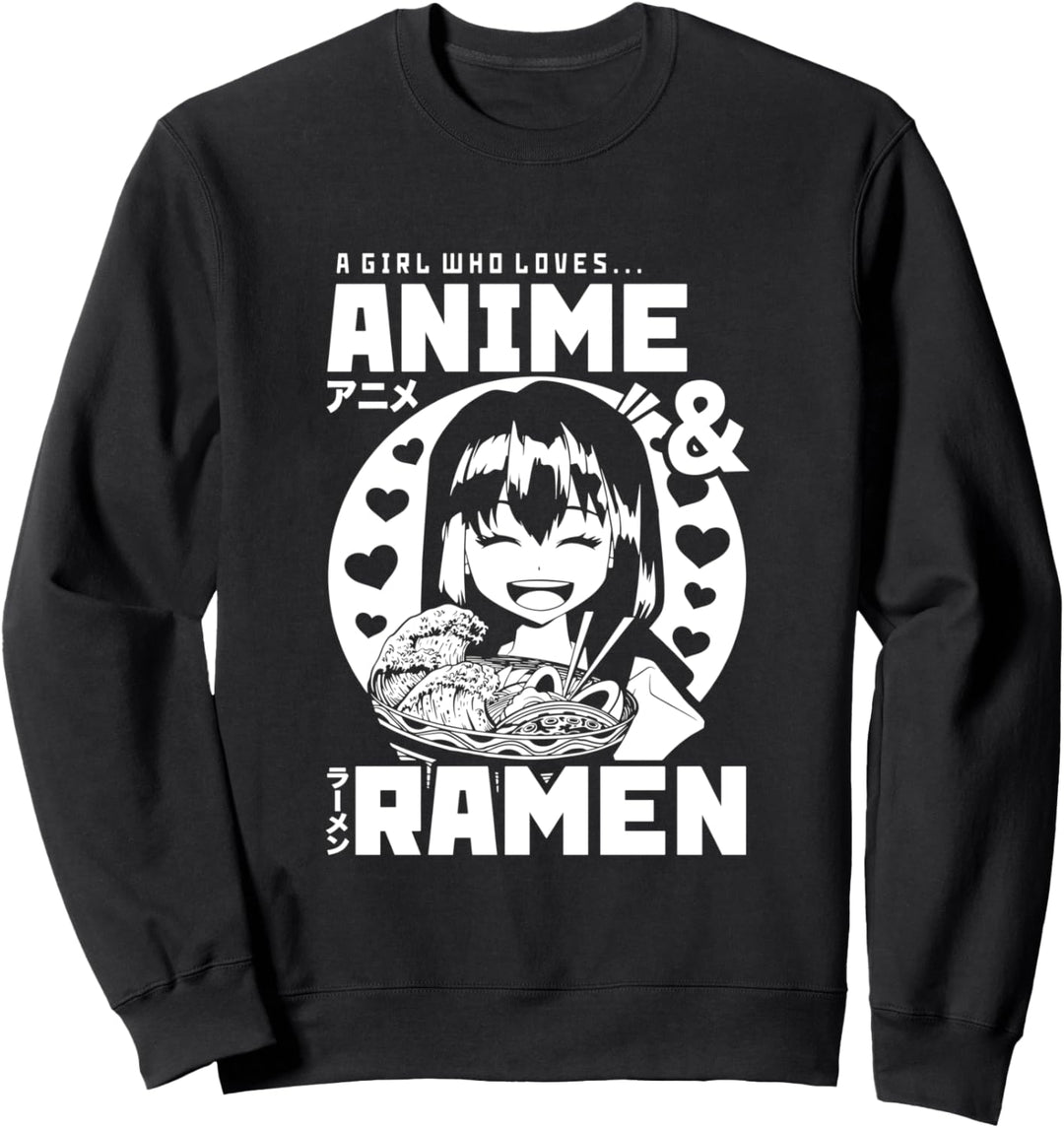 Mädchen Das Anime & Ramen Liebt Manga Anime Merch Sweatshirt