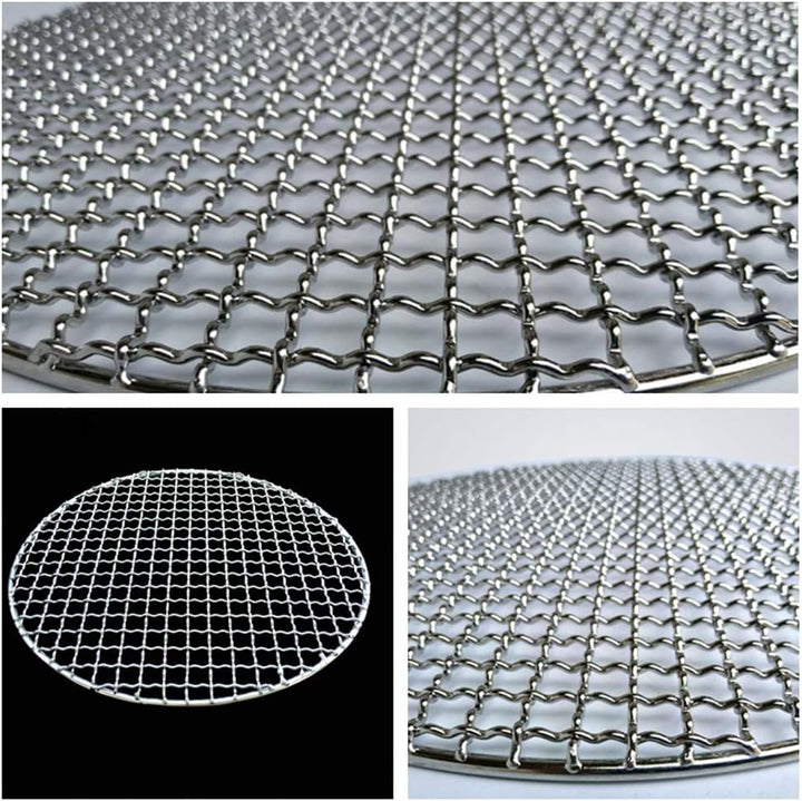 Grillpfanne, Runder Grillrost Aus-Rostfreiem Stahl, Gebratenes Maschennetz, Antihaft-Grillbackform (