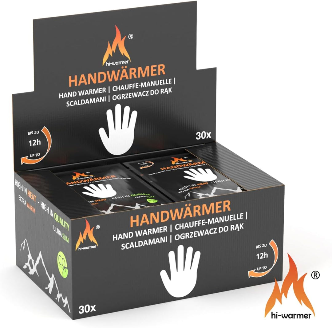 30x Handwärmer, Taschenwärmer, Handschuhwärmer, Hand Wärmekissen, 12h Wärme Wärmepads, Fingerwärmer