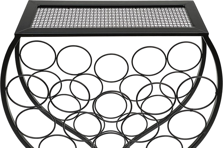 DanDiBo Weinregal Weinglas Design Metall Schwarz Flaschenregal stehend 100 cm 96211 für 15 Flaschen
