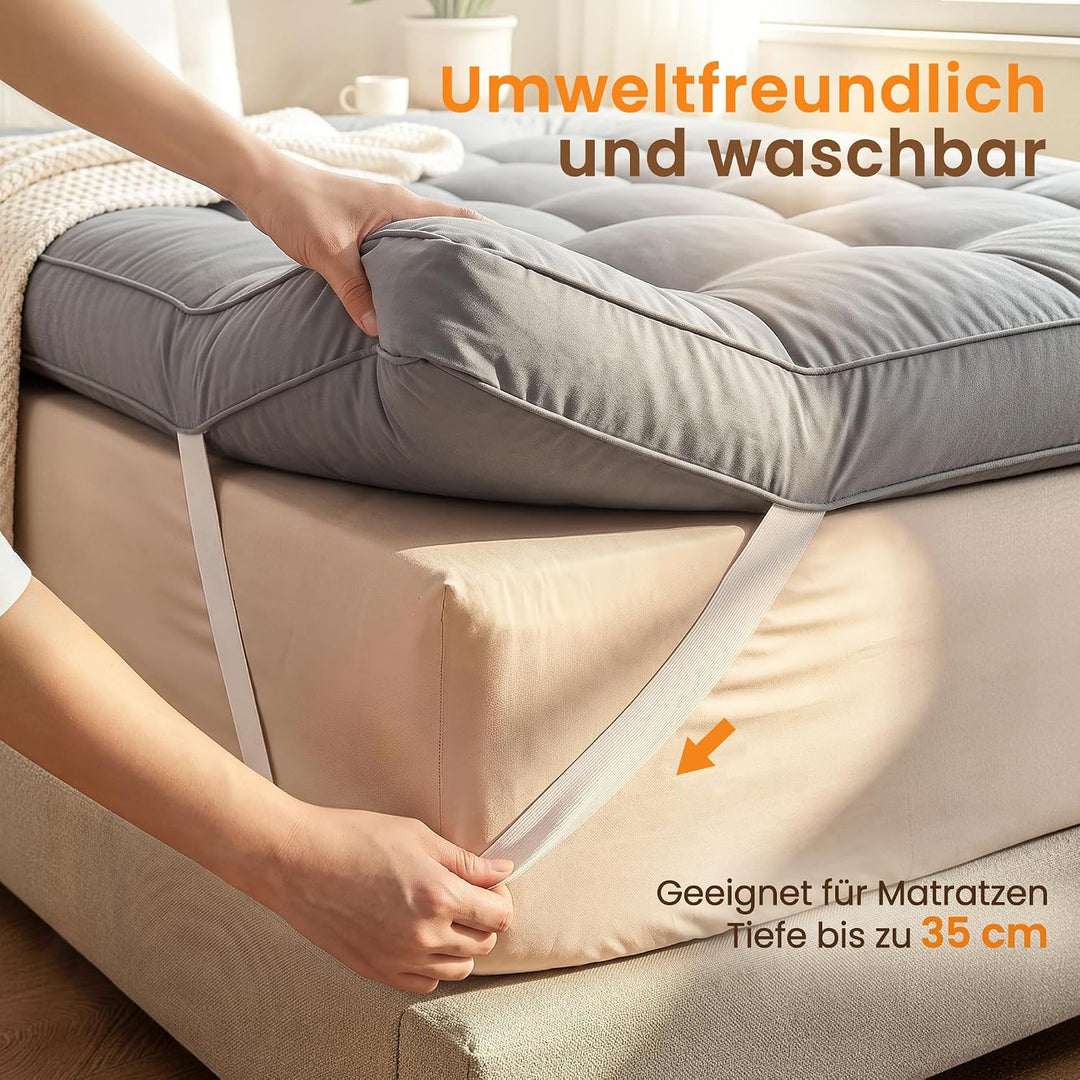 Wowttrelax Matratzenauflage 140 x 200 cm, Stärke 8 cm | Hoch atmungsaktiv, ohne lästigen Wärmestau E