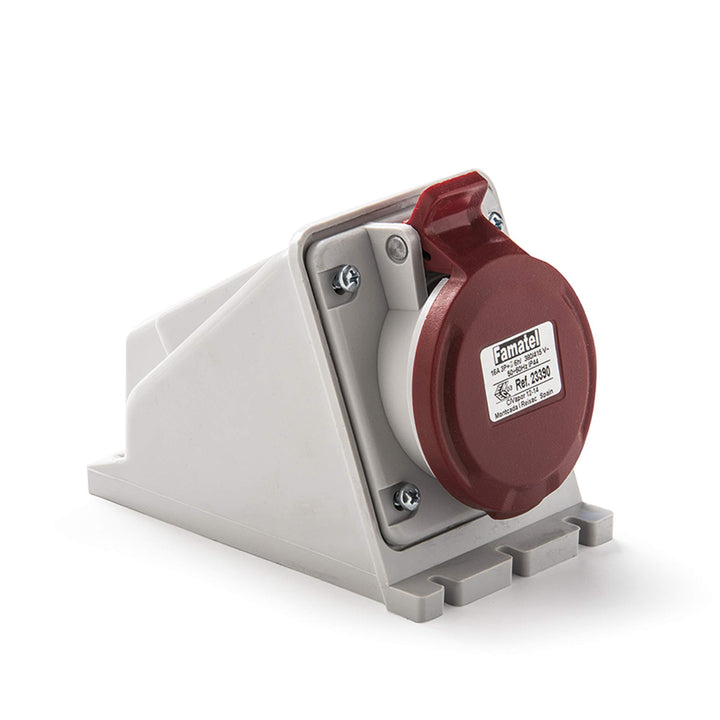 FAMATEL - Aufputzdose IP44 | 3P+T | 32A | 380-415V | Rot