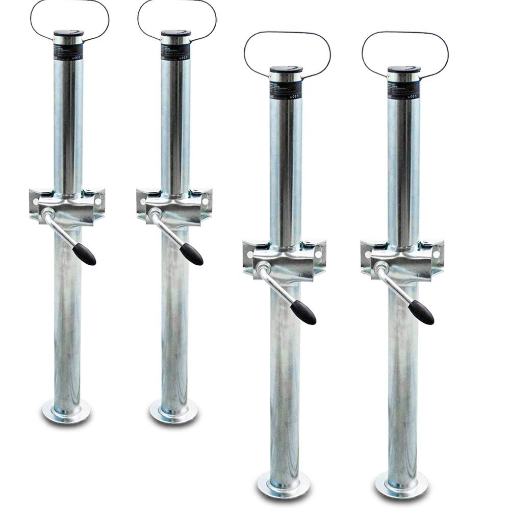 BITUXX® 2 Paar Anhänger Abstellstützen 700mm Stützen Anhängerstützen Stützfuss bis 1000Kg 70cm