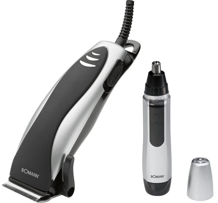 Bomann Haarschneideset | Haar- und Bartschneidemaschine | Nasen-/Ohrhaarentferner | 10 Watt | Edelst
