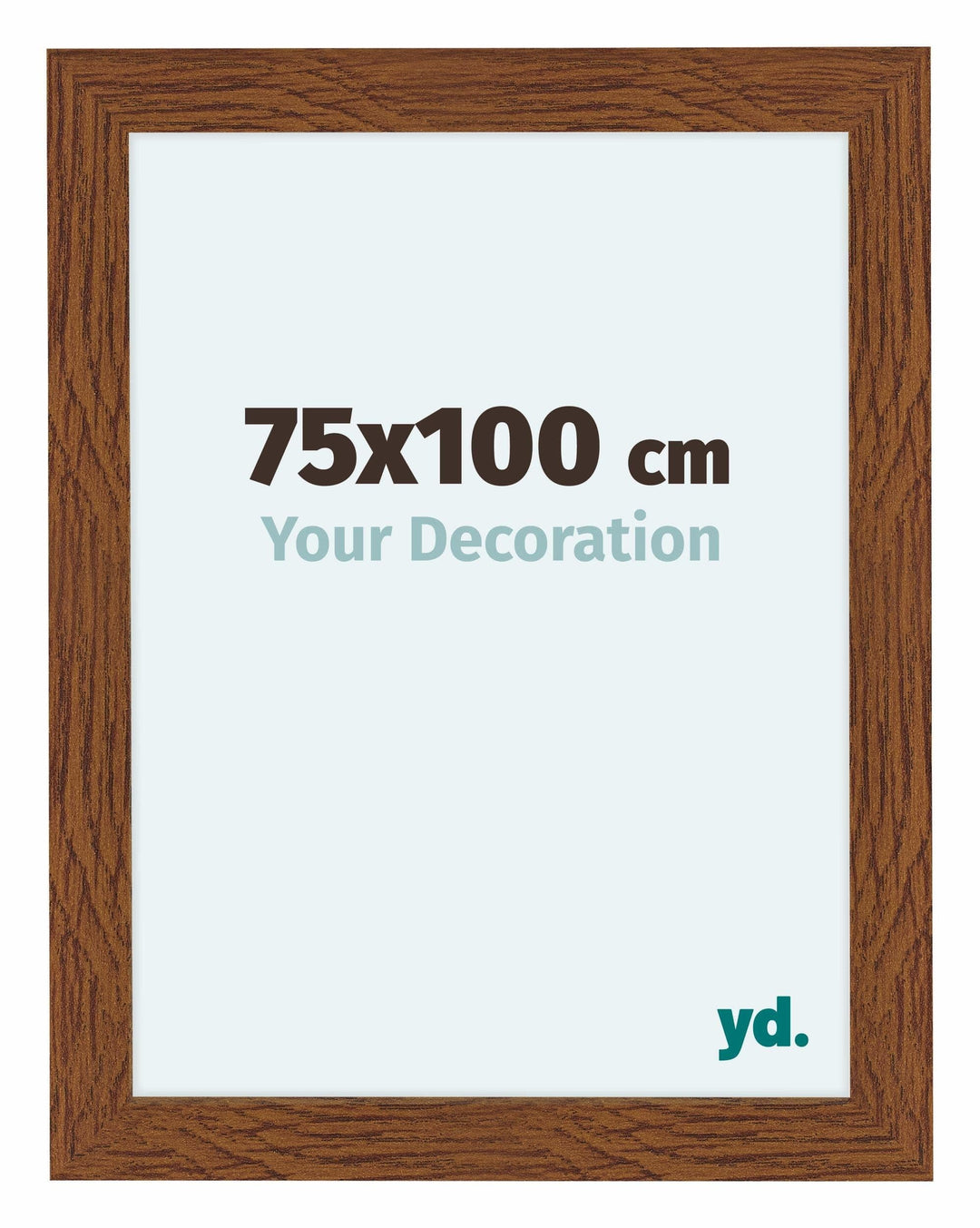 yd. Your Decoration - Bilderrahmen 75x100 cm - Eiche Rustikal - Bilderrahmen aus MDF mit Acrylglas -