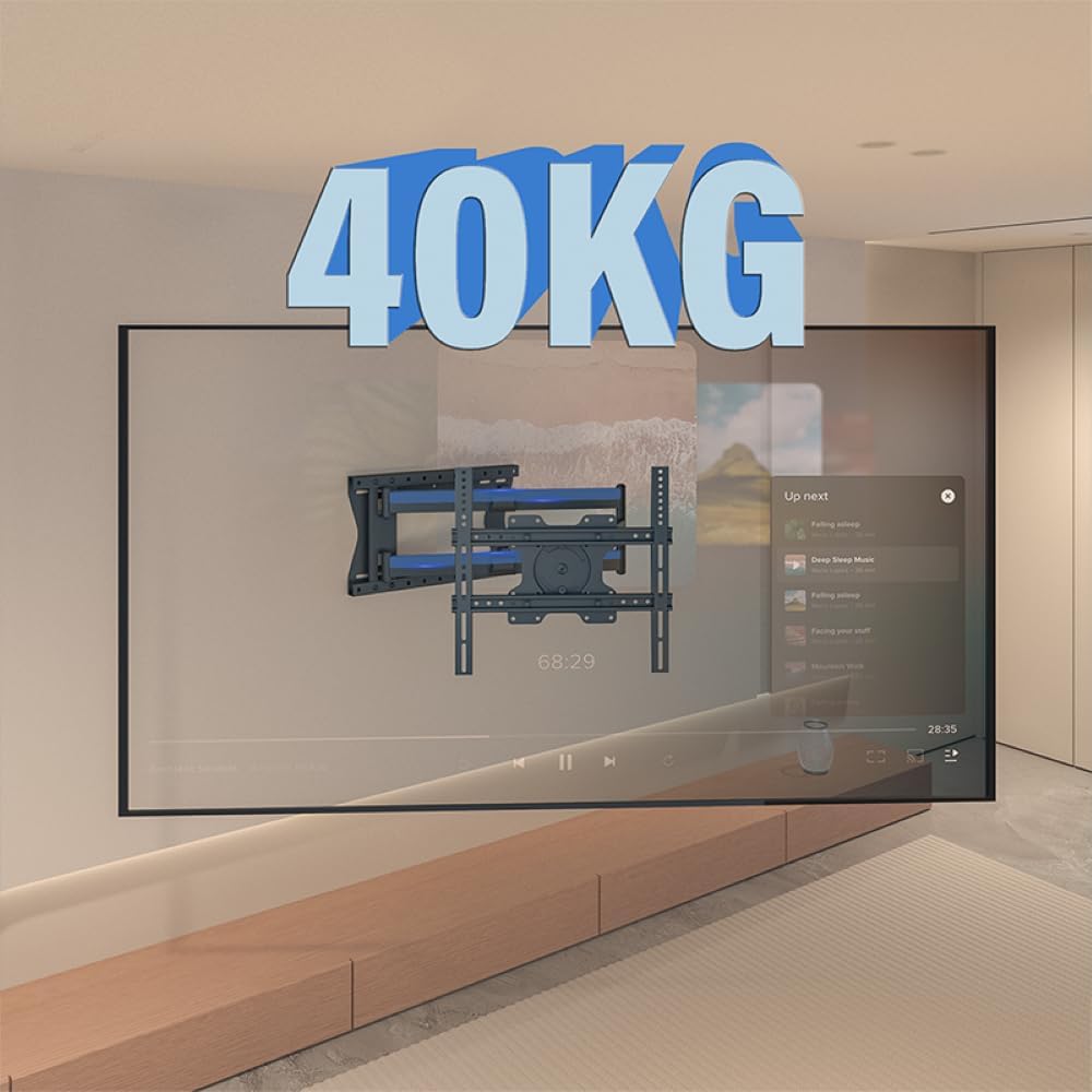 DQ Hercules Flex 120 cm TV Wandhalter Abstand bis 120cm, bis 40kg, VESA max.400x400mm 120 cm / 40 kg