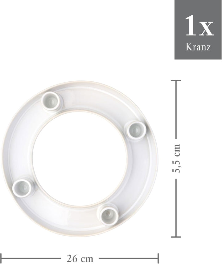 like. by Villeroy & Boch Winter Glow Adventskranz, 26x26x5,5 cm, Adventskranz