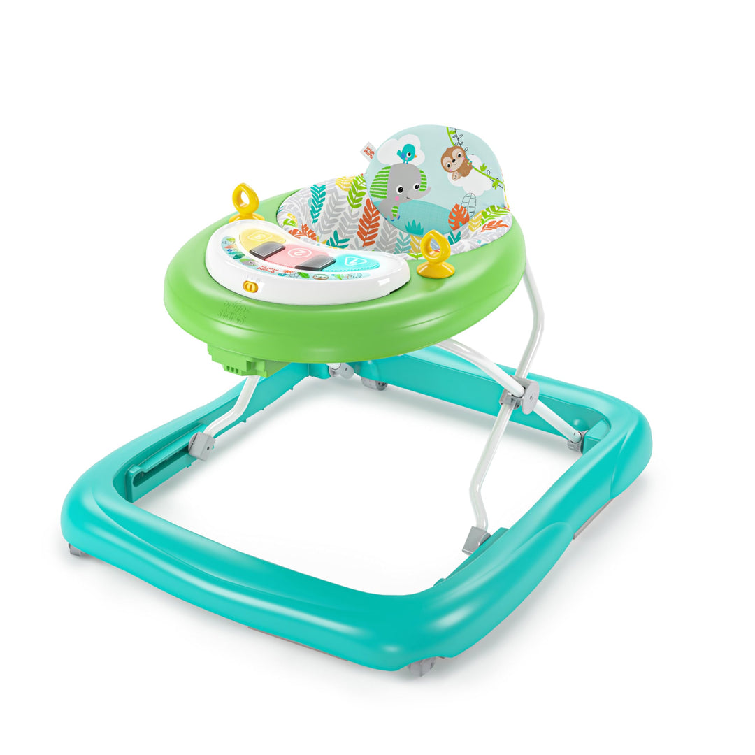 Bright Starts, Tiny Trek 2-in-1 Baby Aktivität Lauflernhilfe mit Spielzeugstation, verstellbarer Höh